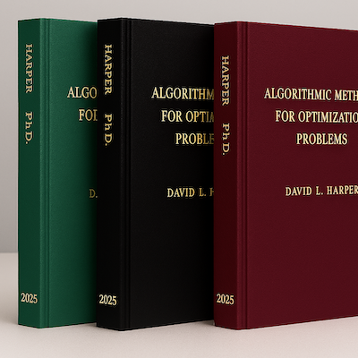 Three hardcover thesis books titled Accounting for Governmental & Nonprofit Entities by David R. Nancey, standing upright in green, black, and red covers.